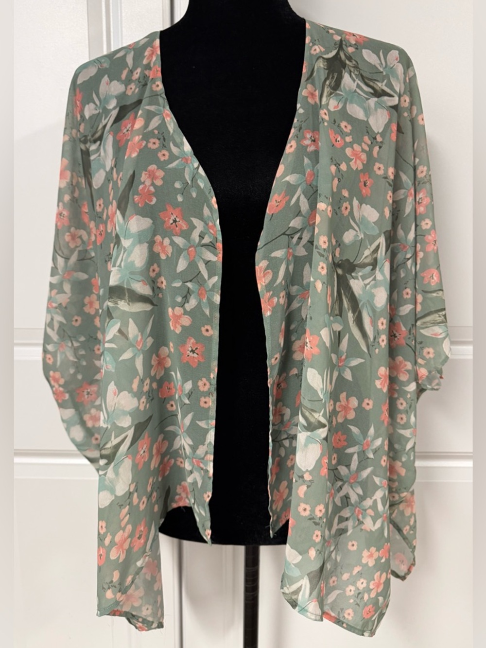 New York & Company Open Front Boho Kimono